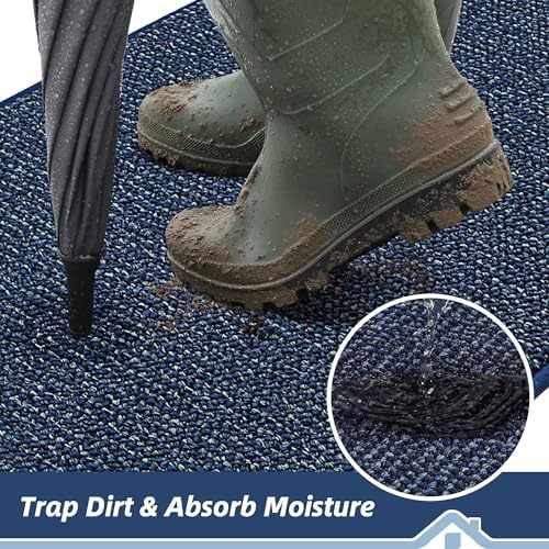 BEQHAUSE Dirt Trapper Door Mat 17" x 30", Non-Slip Doormats - Image 3