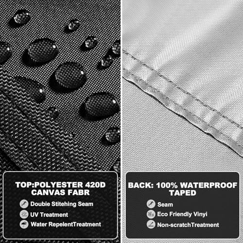 Patio Rectangular Table Chair Set Cover Waterproof 420D Heavy Duty Large - Image 4