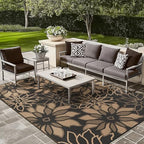 GENIMO Outdoor Rug, Waterproof Plastic Rugs 10'x14' - Image 5