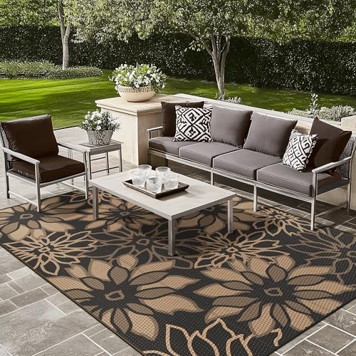 GENIMO Outdoor Rug, Waterproof Plastic Rugs 10'x14' - Image 5