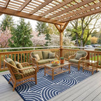 Garvee Reversible Rainbow Outdoor Rug 10x14 - Image 3