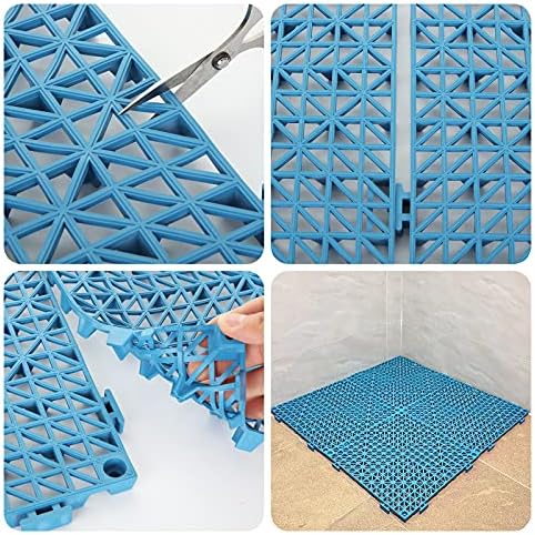 12 Pack Interlocking Floor Cushion Rubber Tile Mats 12" x 12" Non-Slip Shower - Image 4