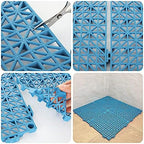 12 Pack Interlocking Floor Cushion Rubber Tile Mats 12" x 12" Non-Slip Shower - Image 4