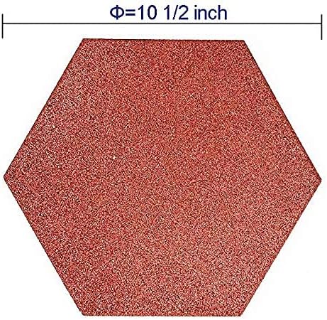 RevTime 20 pcs Hexagon Rubber Pavers 10-1/2", 3/4" Thick - Image 2