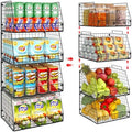 4 Pack XXL Stackable Wire Storage Basket, Extra Large Capacity Pantry Organizer by Jakyitvi