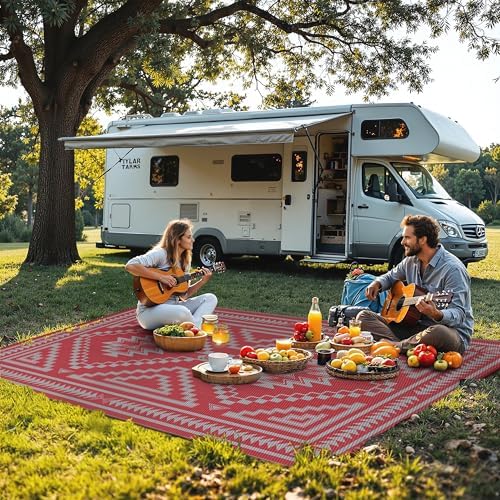 GENIMO Outdoor Rug, Waterproof Plastic Rugs - Image 5