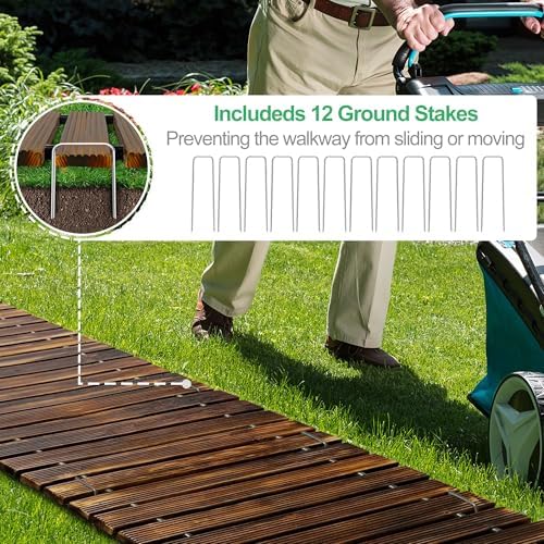RELIANCER 12' Wooden Garden Pathway - Image 5