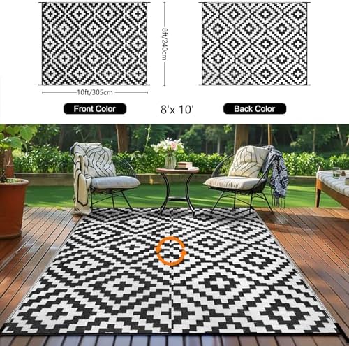 Outdoor Patio Plastic Straw Rug - Image 3