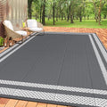 HappyTrends Outdoor Rug Portable Plastic Straw Camping Rugs by HappyTrends
