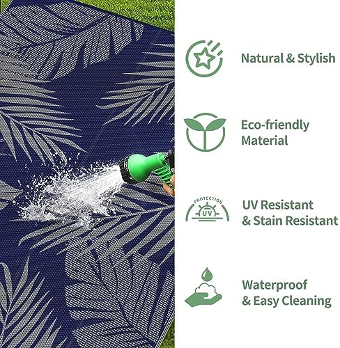 GENIMO Outdoor Rug, Waterproof Plastic Rugs - Image 6