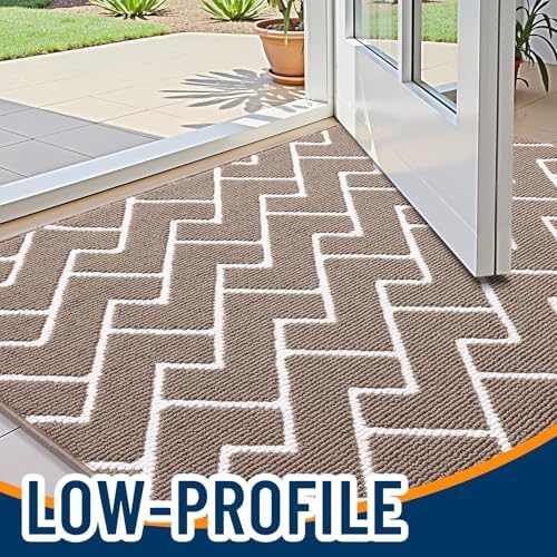 OLANLY Front Door Mat 59x35, Low-Profile Easy Clean Doormat - Image 3