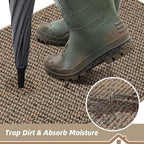BEQHAUSE Dirt Trapper Door Mat Indoor 2 PCS Half Circle, 17x30 in - Image 5