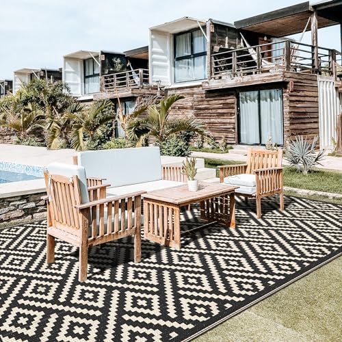 GENIMO Outdoor Rug, Waterproof Plastic Rugs 9'x18' - Image 5