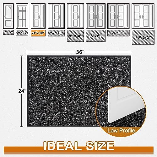 Mibao Super Absorbent Front Door Mat, Non-Slip Washable Indoor Doormats - Image 2