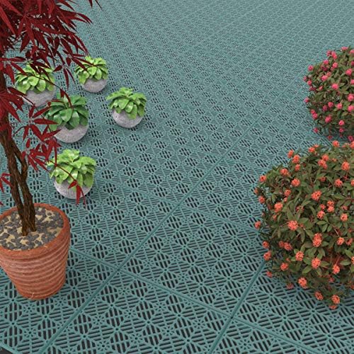 Pure Garden 6-Pack Polypropylene Interlocking Patio Deck Tiles - Image 3