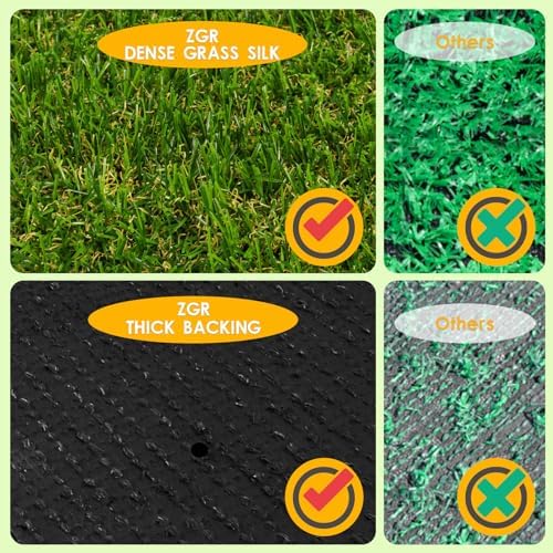 Realistic Artificial Grass Rug 7 FT x 29 FT Fake Faux Turf Grass, 0.8"" Indoor - Image 4