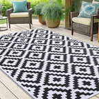 Smiry Outdoor Rug 5x8 ft Waterproof Reversible Boho Mat - Image 6