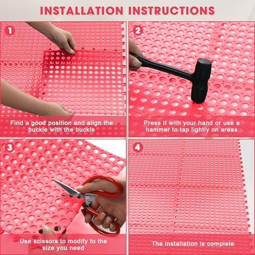 Drydiet 12 Pack Drainage Tiles Modular Interlocking Floor Tiles - Image 3