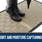OLANLY Front Door Mat Outside Entrance 47x23, Heavy-Duty Rubber Doormat - Image 3