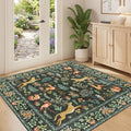 DUKINO 4x4 Square Area Rug, Washable Animal Rug by DUKINO