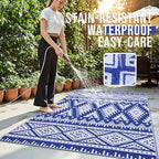 OLANLY Outdoor Rug 5x8 ft Waterproof Reversible Boho Mat - Image 3