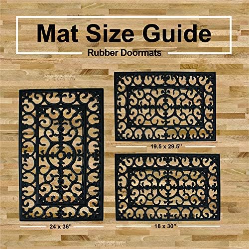 DII Rubber Doormats Collection All Weather, Natural Wrought Iron - Image 3
