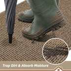 BEQHAUSE Dirt Trapper Door Mat 36" x 60", Non-Slip Washable Doormats - Image 3