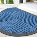 Smiry Half Circle Front Door Mat Outside Entrance, Rubber Doormat by Smiry