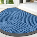 Smiry Half Circle Front Door Mat Outside Entrance, Rubber Doormat by Smiry