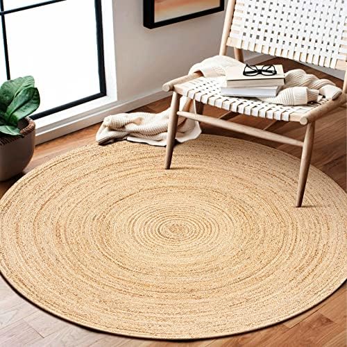 Hausattire Jute Braided Woven Area Rug 5 Feet Round - Image 4