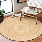 Hausattire Jute Braided Woven Area Rug 5 Feet Round - Image 4