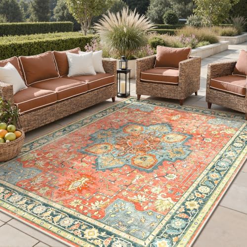GENIMO Indoor Outdoor Rug, Washable by GENIMO