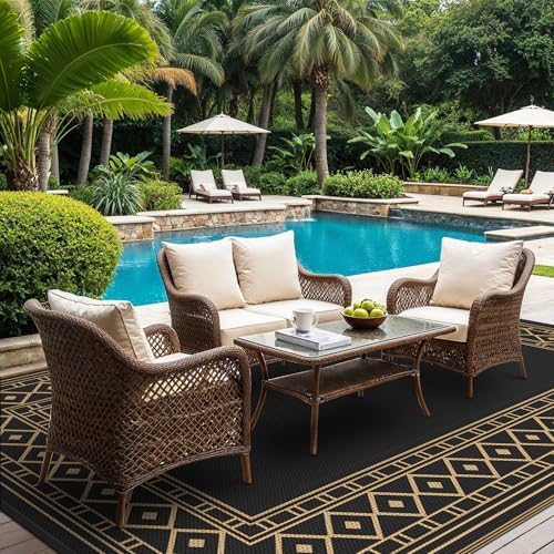 GENIMO Outdoor Rug, Waterproof Plastic Rugs - Image 4