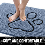 Smiry Dog Door Mat for Muddy Paws, Absorbent Non Slip Dirt Trapper - Image 4