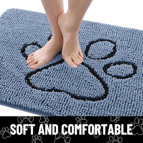 Smiry Dog Door Mat for Muddy Paws, Absorbent Non Slip Dirt Trapper - Image 4