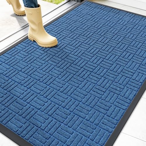 OLANLY Front Door Mat Outside Entrance 47x32, Heavy-Duty Rubber Doormat by OLANLY