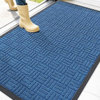 OLANLY Front Door Mat Outside Entrance 47x32, Heavy-Duty Rubber Doormat by OLANLY