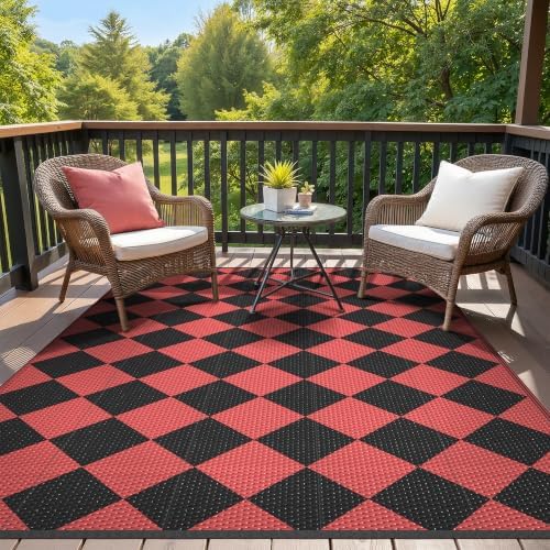 GENIMO Outdoor Rug, Waterproof Plastic Rugs - Image 3