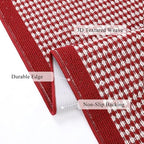 Ileading Hallway Runner Rug 2x10ft Red Kitchen Floor Mat Modern Geometric Non - Image 4