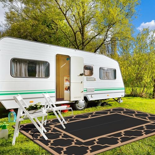 GENIMO Outdoor Rug, Waterproof Plastic Rugs 10'x14' - Image 2
