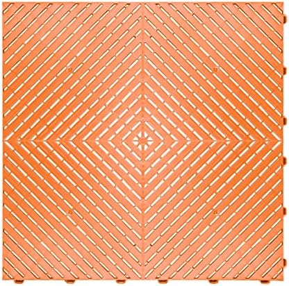 Swisstrax Ribtrax Smooth PRO Garage Tiles, Tropical Orange by Swisstrax