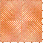 Swisstrax Ribtrax Smooth PRO Garage Tiles, Tropical Orange by Swisstrax