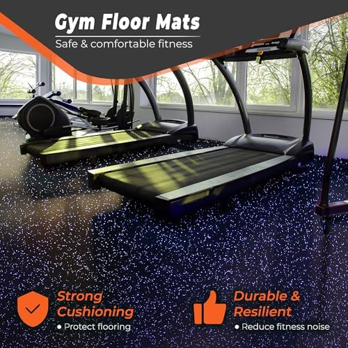 SUPERJARE 0.4'' Thick 12 Pcs 48 Sq Ft Rubber Top Exercise Equipment Mats - Image 4