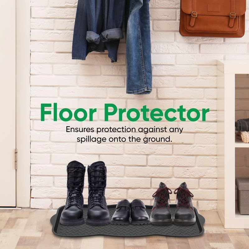 Superio Multi-Purpose Boot & Shoe Tray, 29.75 x 15 Round Scalloped, Protects - Image 3