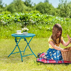 TeoKJ Folding Outdoor Side Table, No Assembly Patio Table - Image 2