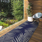 GENIMO Outdoor Rug, Waterproof Plastic Runner Rugs, 2.5'x8' Blue Grey - Image 4