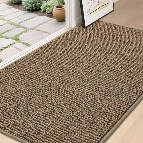 BEQHAUSE Dirt Trapper Door Mat 36" x 60", Non-Slip Washable Doormats by BEQHAUSE
