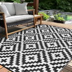 Kalafun Outdoor Patio Plastic Straw Rug, 6x9 ft by Kalafun