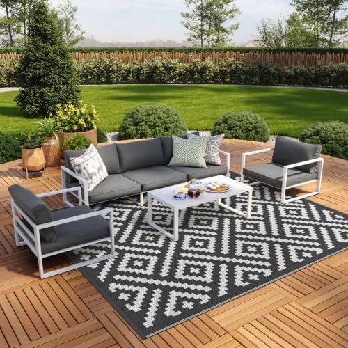 GENIMO Outdoor Rug, Waterproof Plastic Rugs 9'x12' by GENIMO