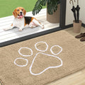 OLANLY Dog Door Mat for Muddy Paws 47x32, Paw Print Design Chenille Mud Mat by OLANLY